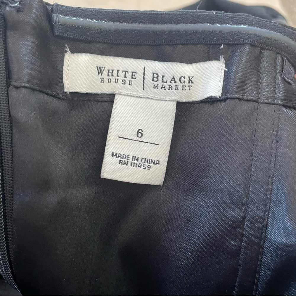 Beautiful Black Silk Strapless Dress by White House Black Market, Size 6 - Picture 7 of 8